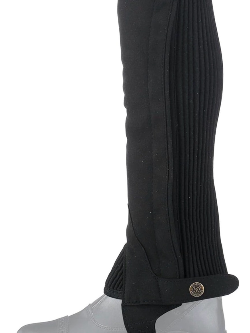 OVATION WOMEN'S EURO MELANGE ZIP FRONT KNEE PATCH COTTON BREECHES
